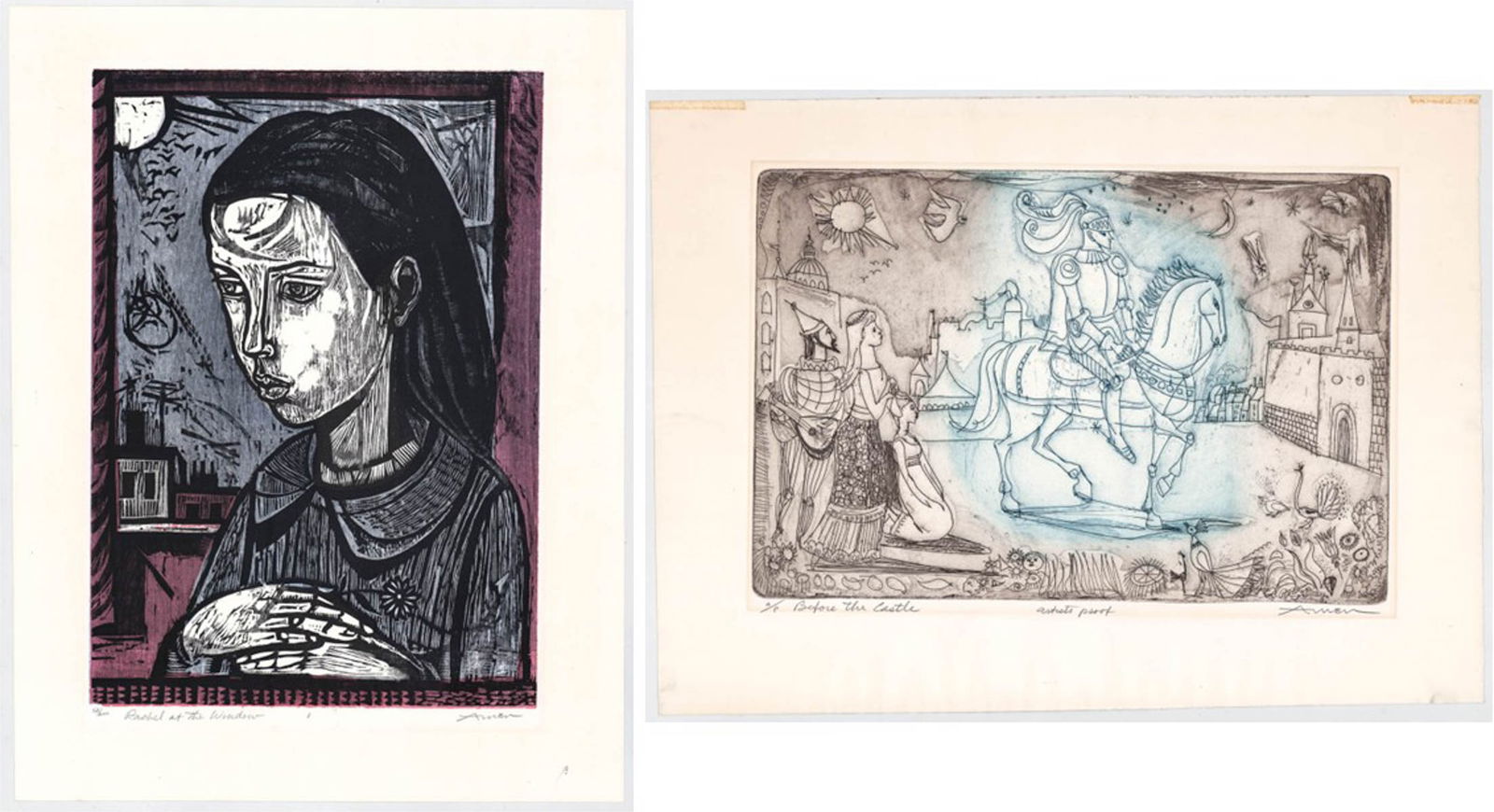 Irving Amen Etching and Woodcut (2) SIGNED (1 of 11)