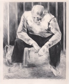 Stefan Hirsch Lithograph SIGNED 'Prisoner' 1933