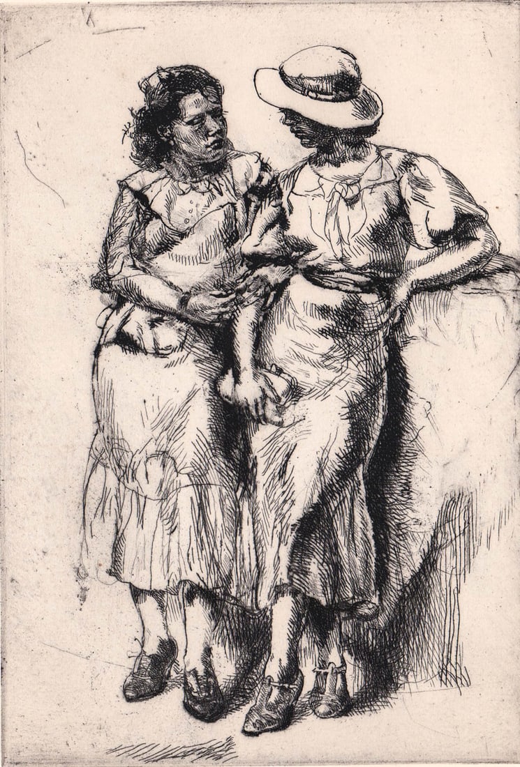 Isabel Bishop SIGNED Etching [Noon Hour] (1 of 4)