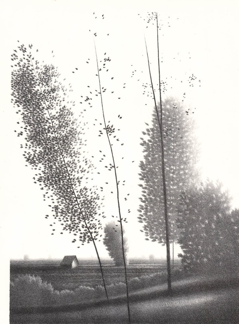 Robert Kipniss Lithograph SIGNED #46/260 [Trees] (1 of 5)