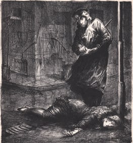Benton Spruance Lithograph SIGNED [Stool Pigeon]