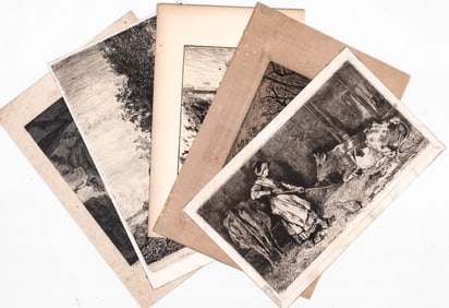 Antique (5) Etchings and Engravings