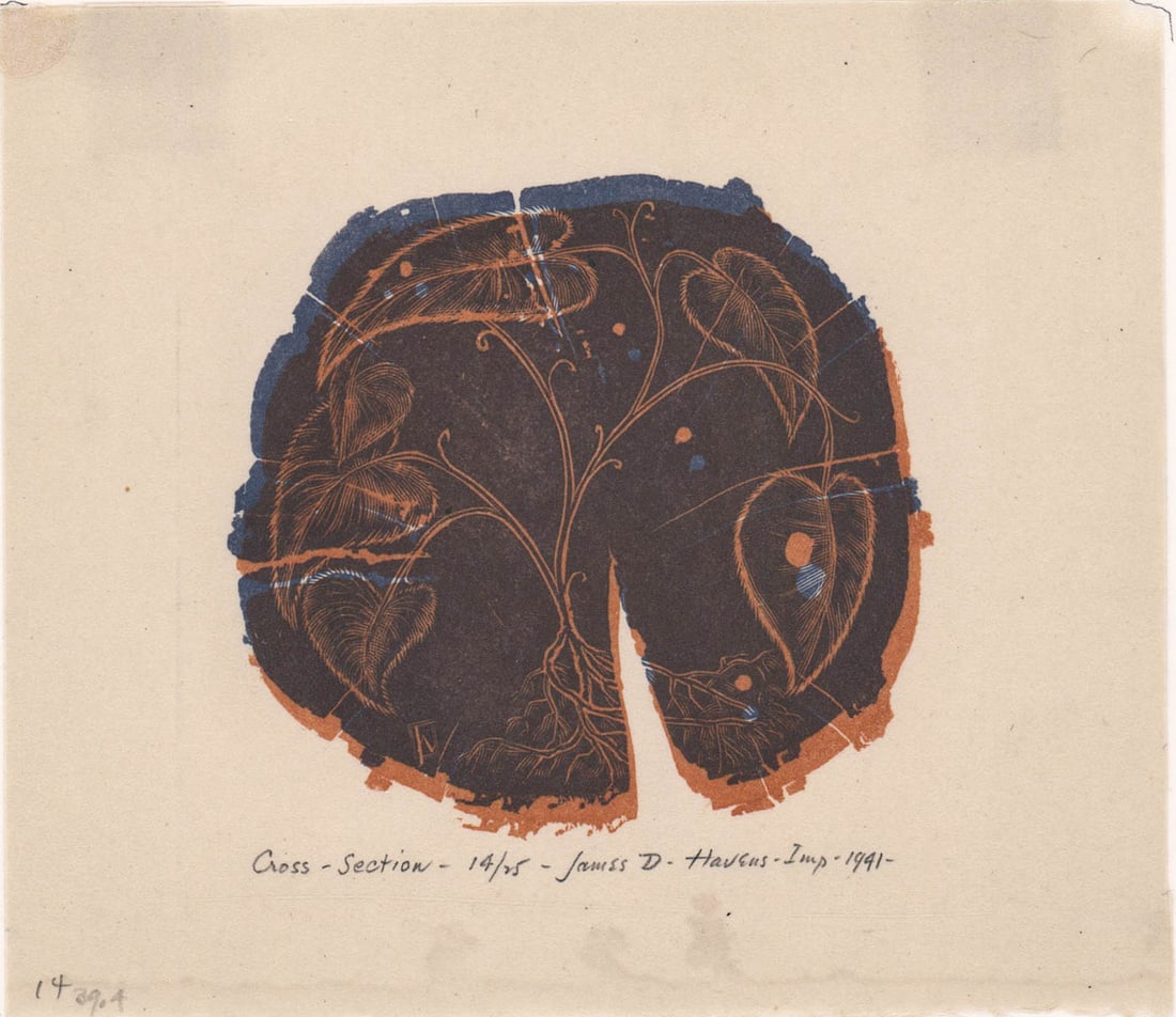 James D. Havens S/N Woodblock Print (1 of 5)