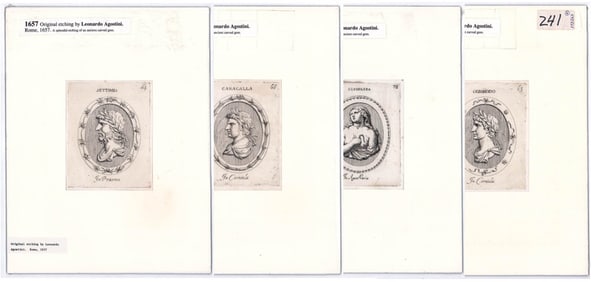 Antique (4) Original Etchings