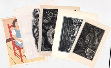(5) Woodcuts and American Prints [Emil Ganso]