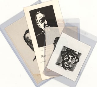 Four (4) Small Woodcuts (3) Signed [Howard Cook]