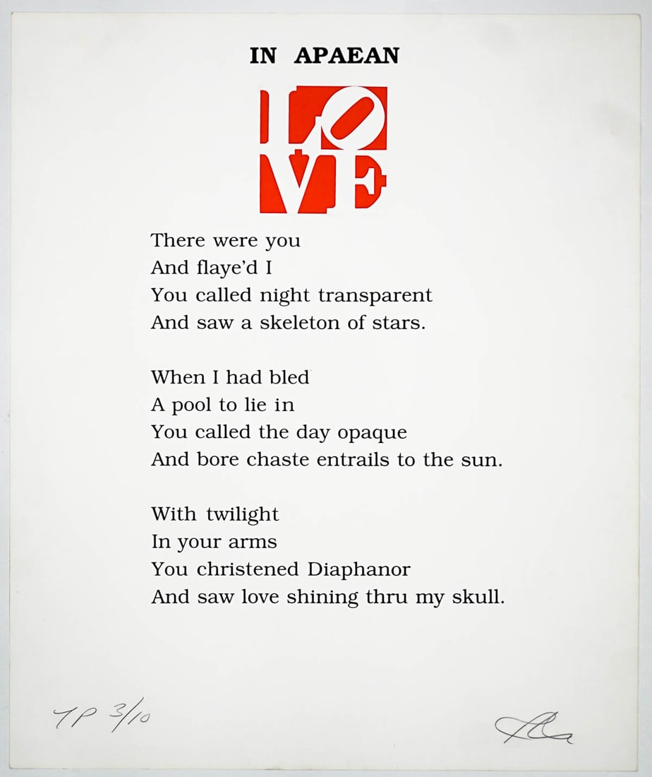 Robert Indiana Hand Signed & Numbered 3/10 (1 of 4)