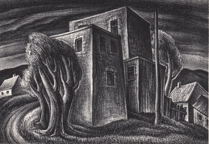 Fabian Zaccone Lithograph [Town View, Ameum]