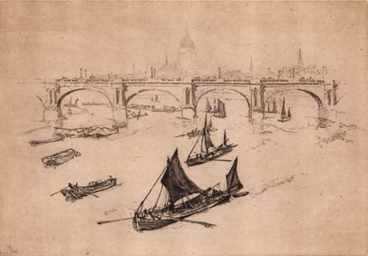 Joseph Pennell Signed Etching