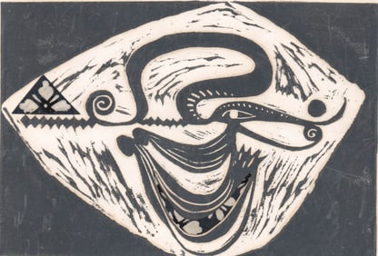 Sue Jane Mitchell Smock, b. 1937 Woodblock