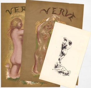 Lithographs (3) Female Nudes