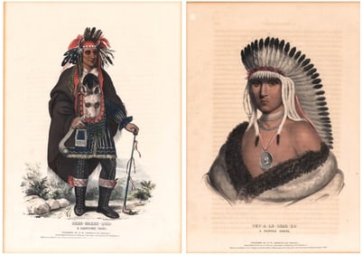 Pair of Native American Lithographs 1838