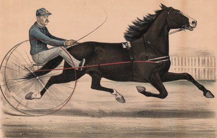 Currier & Ives Litho [1890 Harness Racing]