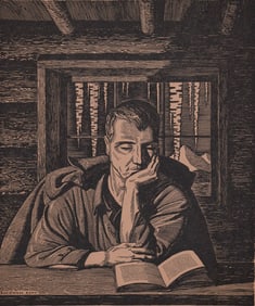 Rockwell Kent Engraving SIGNED [The Scholar]