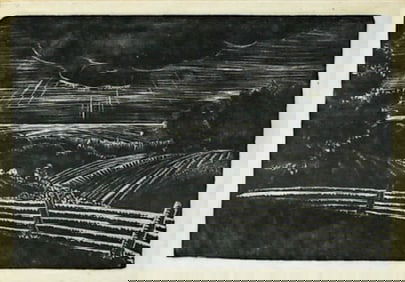 Small Framed Woodcut