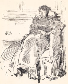 J. McNeill Whistler Lithograph [La Robe Rouge]