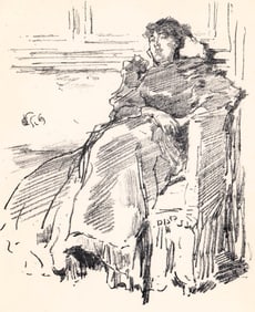 J. McNeill Whistler Lithograph [La Robe Rouge]