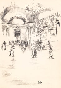 J. McNeill Whistler Lithograph [The Long Gallery]