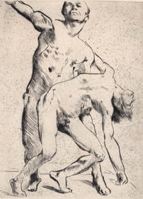 Lovis Corinth SIGNED Etching [Odysseus]