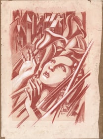 Original Pastel [Abstract of Woman]