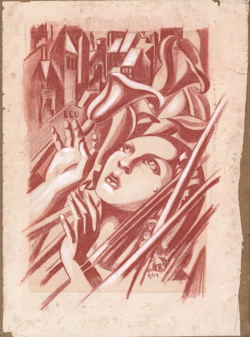 Original Pastel [Abstract of Woman] (1 of 4)