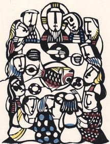 Sadao Watanabe 'Last Supper' Woodcut SIGNED 1973