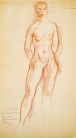 Moses Soyer Hand Signed Original Drawing