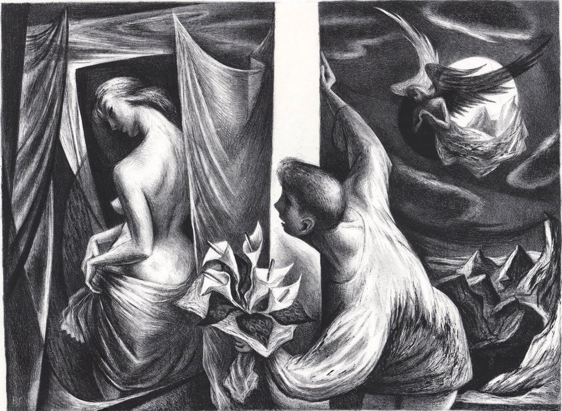 Benton Spruance SIGNED Lithograph [Dream of Love] (1 of 6)