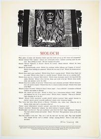 "MOLOCH" broadside hand signed by Allen Ginsberg .