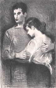 Raphael Soyer SIGNED Lithograph [Couple]