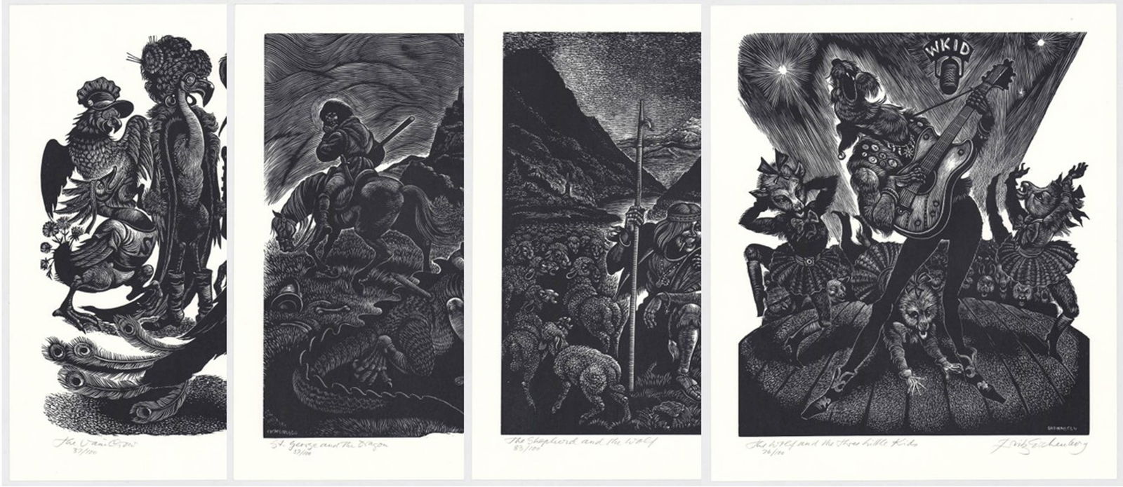 Fritz Eichenberg (4) Wood Engravings SIGNED (1 of 11)