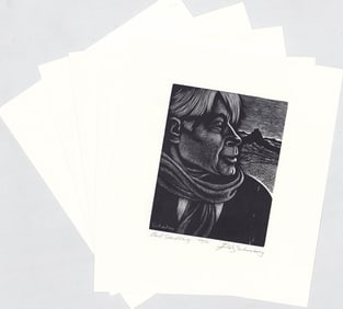 Fritz Eichenberg (5) Wood Engravings S/N Sandburg