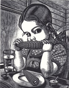 Fritz Eichenberg Signed Wood Engraving [Suzanne]