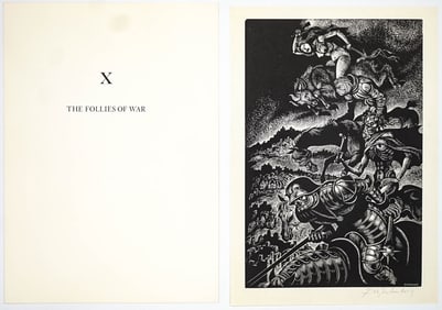 Fritz Eichenberg 'Follies of War' SIGNED w/Folio