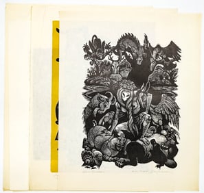 Fritz Eichenberg (6) SIGNED Large Wood Engravings