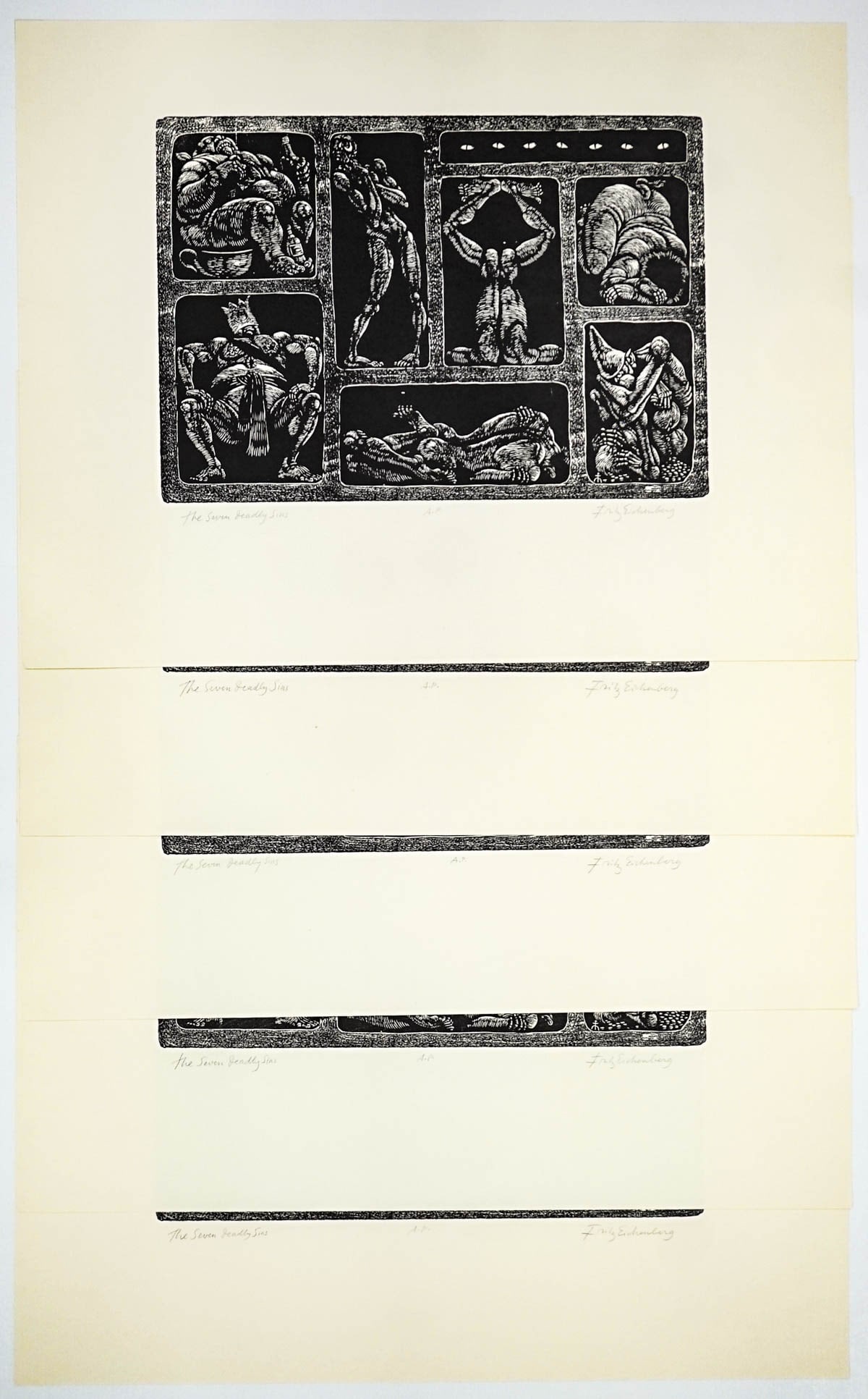 Fritz Eichenberg (5 OF SAME) Engravings SIGNED (1 of 4)