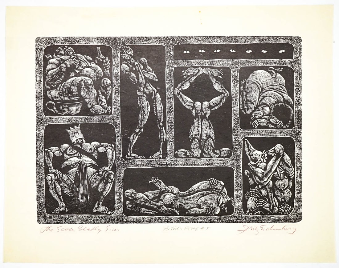Fritz Eichenberg Seven Deadly Sins AP #4 (1 of 2)