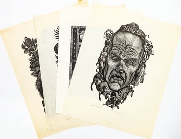 Fritz Eichenberg (4) Wood Engravings SIGNED