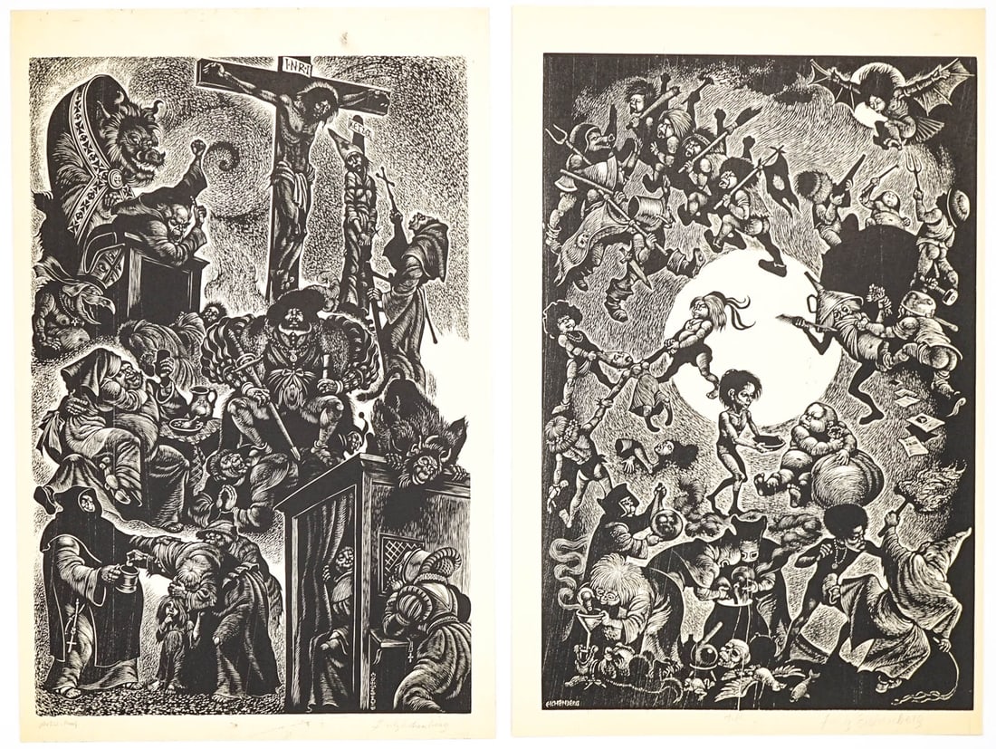 Fritz Eichenberg (2) SIGNED AP (1 of 5)