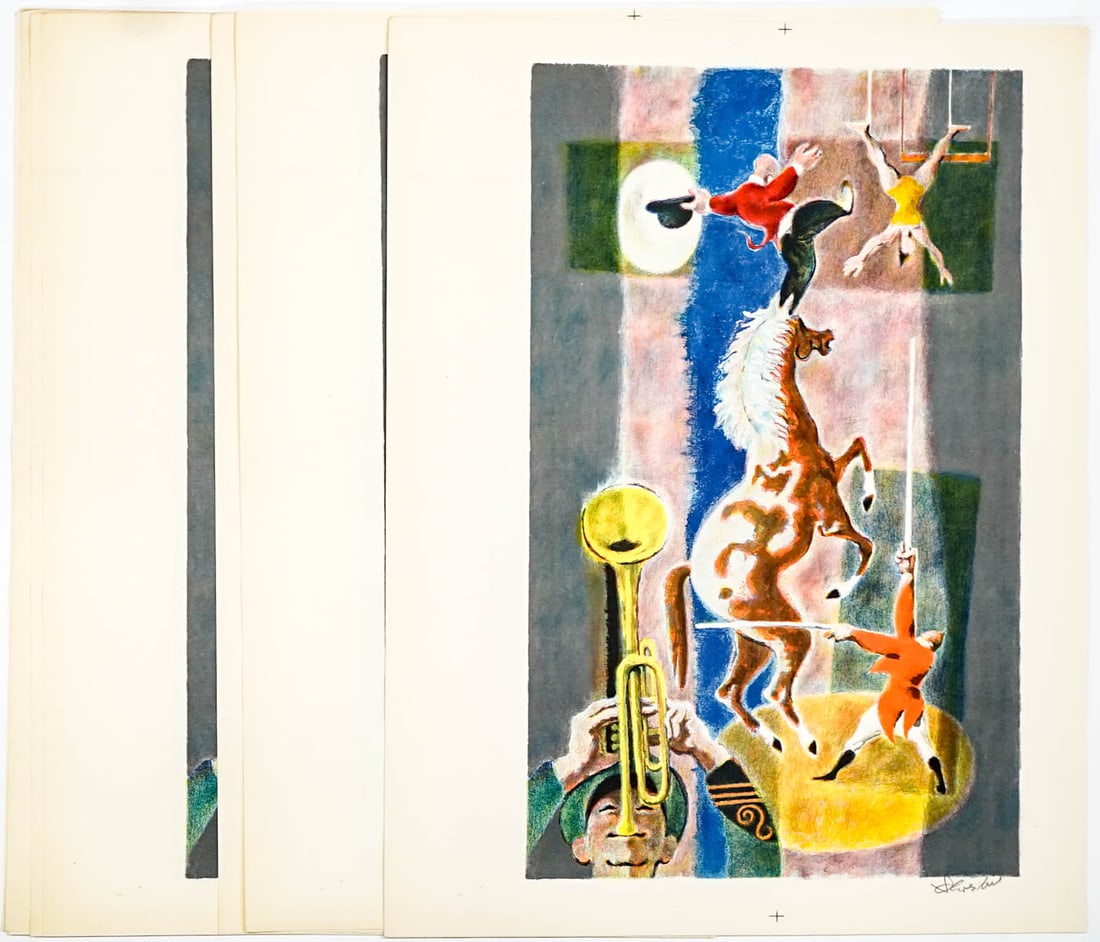 (10) Georges Schreiber Lithographs [Circus] (1 of 3)