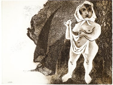 William Gropper Signed Etching [Rembrandt Lady]