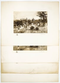 Robert Shaw (8 of Same) Etchings [Burial Hill]