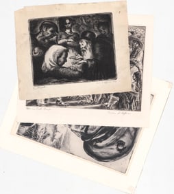 Irwin Hoffman Signed Etchings (3)