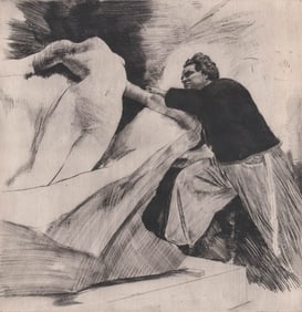 OSKAR STOESSEL (American, 1879-1964) Etching
