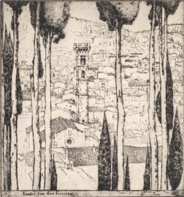 Ernest Roth Hand Signed Etching [Florence]