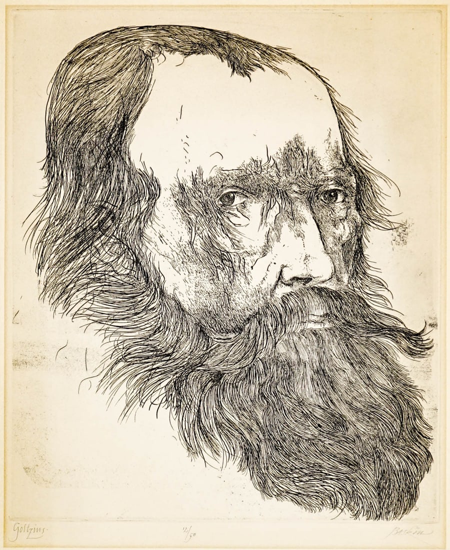 Leonard Baskin Signed Original Etching (1 of 5)