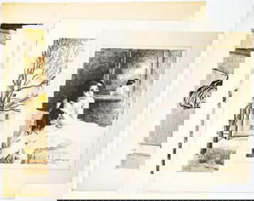 Five Vintage Original Hand Signed Lithographs