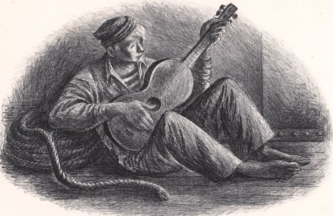 Fletcher Martin Original Hand Signed Lithograph: Fletcher Martin Original Hand Signed Lithograph [Evening Song]. Measures 11.5 x 17.625 inches sheet size. Measures 12 x 18 x .125 inches for shipping purposes.VG-EX/EX condition. Unframed, loose and n