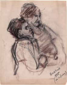 David Burliuk Original Signed Pastel Drawing
