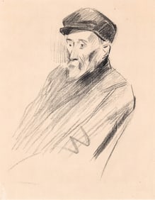 Jean-Louis Forain 1905 Litho [Portrait of Renoir]